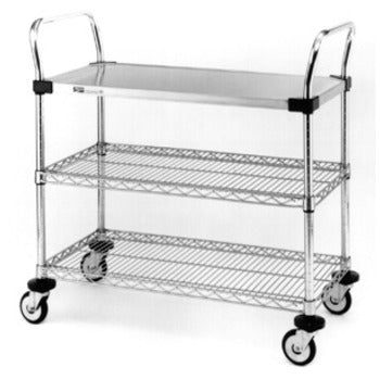 metro-mw403-adjustable-utility-cart-with1-solid-stainless-steel-2-wire-chrome-shelves-18-x-36