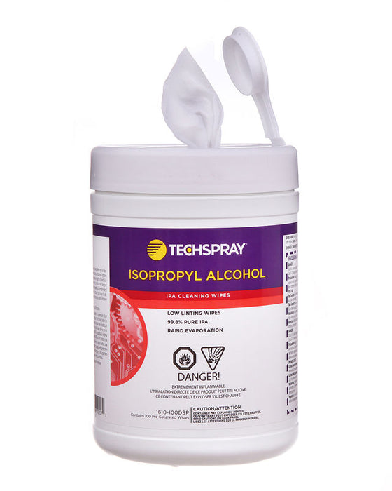 techspray-1610-100dsp-isopropyl-alcohol-ipa-99-8-pre-saturated-wipes-100-pack
