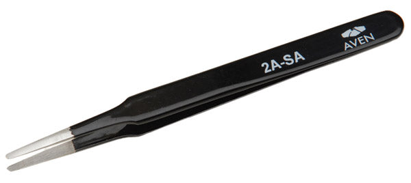 aven-18049ez-e-z-pik-color-coded-stainless-steel-tweezers-2a-sa-black