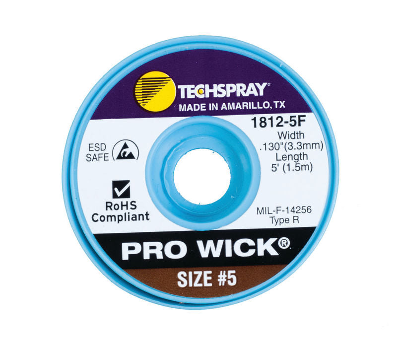 techspray-1812-5f-pro-wick-esd-safe-rosin-flux-desoldering-braid-5-brown