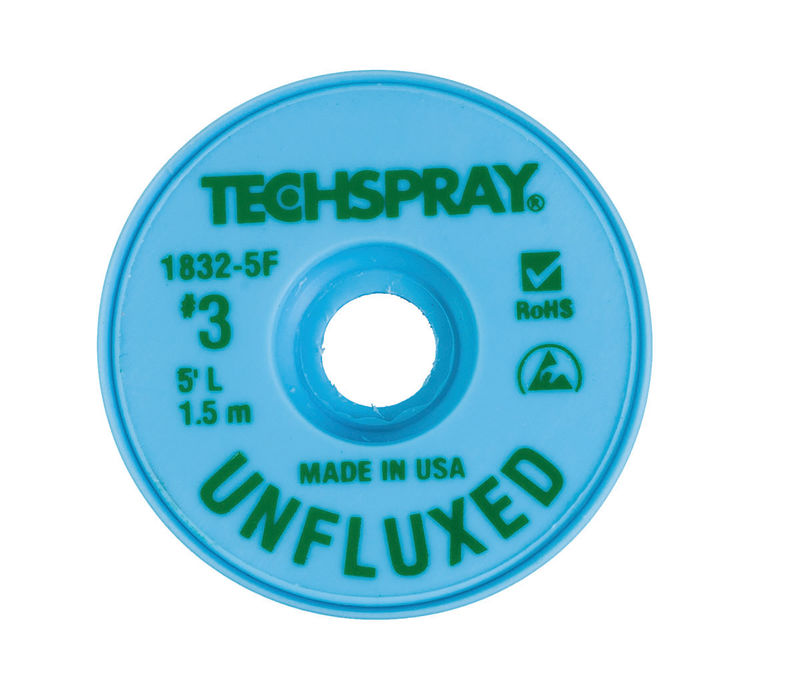 techspray-1832-5f-unfluxed-desoldering-braid-3-green-with-anti-static-bobbin-5
