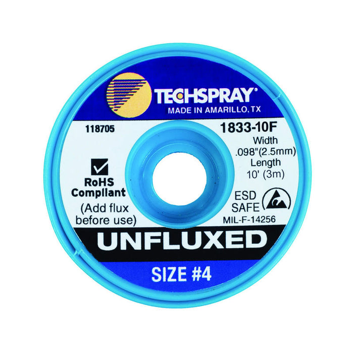 techspray-1833-10f-unfluxed-desoldering-braid-4-blue-with-anti-static-bobbin-10