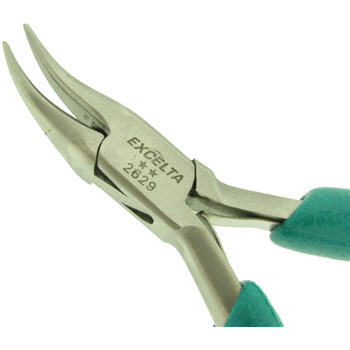 EXCELTA 2629 Bent Long Nose Plier,4-3/4 in.,Smooth 