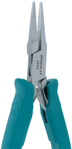 excelta-2842-esd-safe-flat-nose-smooth-jaw-pliers-5-3-4