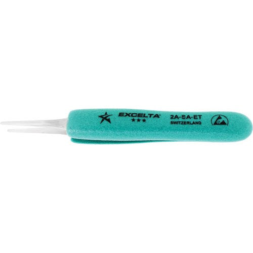 excelta-2a-sa-et-ergonomic-straight-tapered-duckbill-point-anti-magnetic-tweezer-3-star