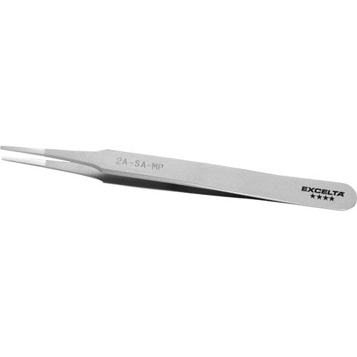 excelta-2a-sa-mp-stainless-steel-4-3-4-flat-round-tip-forceps-4-star