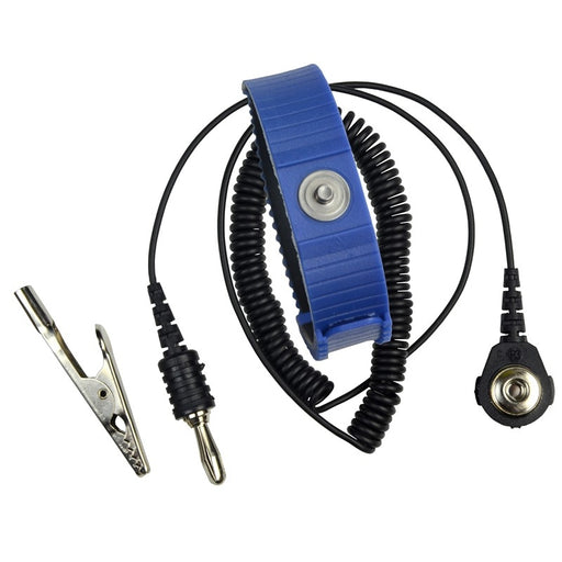SCS 4650 Wrist Strap with 4mm Snap & 5' Coil Cord