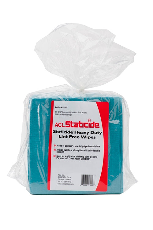 ACL Staticide LF50 Polyester-Cellulose Heavy Duty Lint-Free Wipe