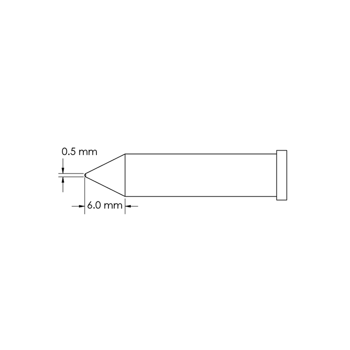 metcal-gt6-cn0005p-conical-power-tip-0-5mm-x-6mm