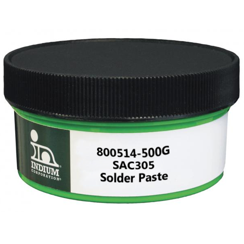 Indium 800514-500G PB-Free, No Clean SAC305 Solder Paste, 500g Jar