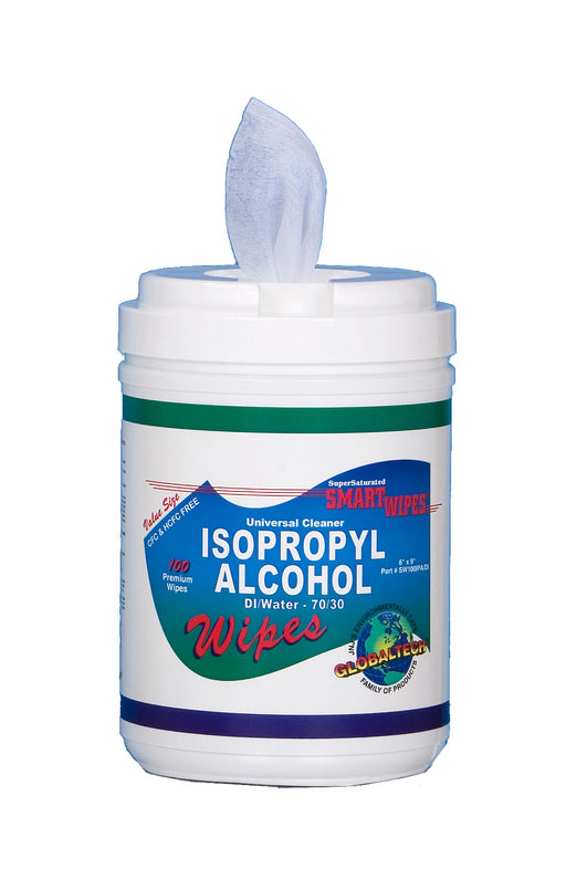 JNJ SW100IPA/DI Isopropyl Alcohol & DI Water Cleaning Wipes, 100/tub 