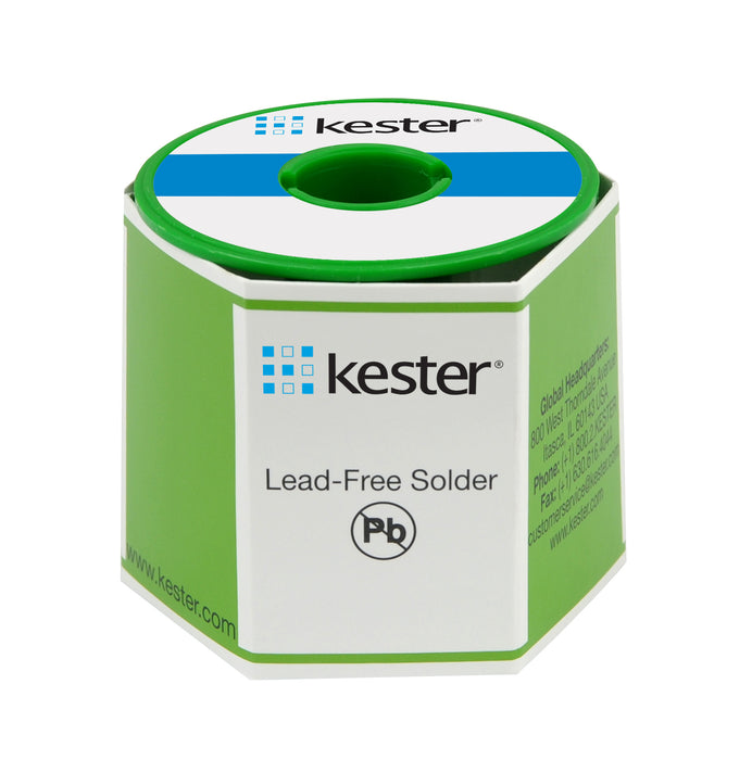 Kester 24-7068-6403 | SAC305 Wire Solder, 331 Water Soluble, Lead Free, .031" dia., 66 Core, 1 lb. spool | Case of 25 rolls