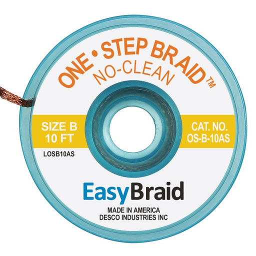 Easy Braid OS-B-10AS One-Step ESD-Safe No Clean Gold Desoldering Braid, 10' 