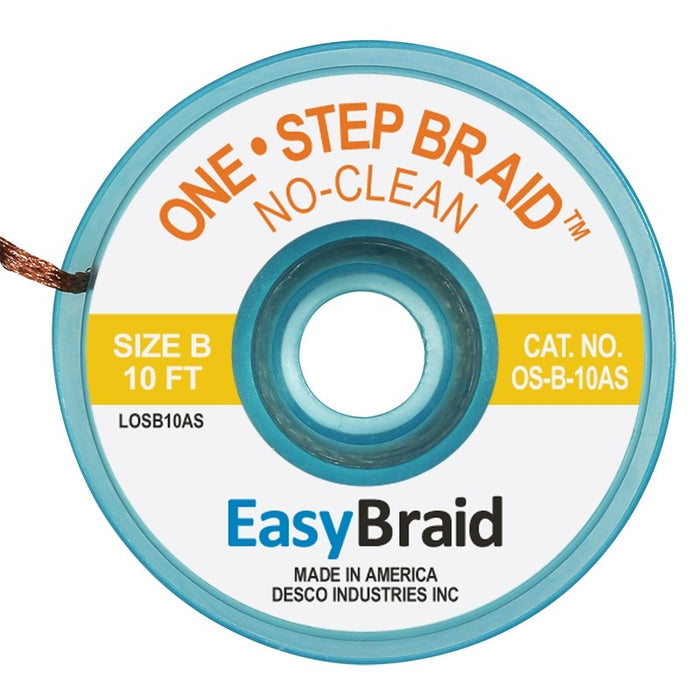 Easy Braid OS-B-10AS One-Step ESD-Safe No Clean Gold Desoldering Braid, 10' 