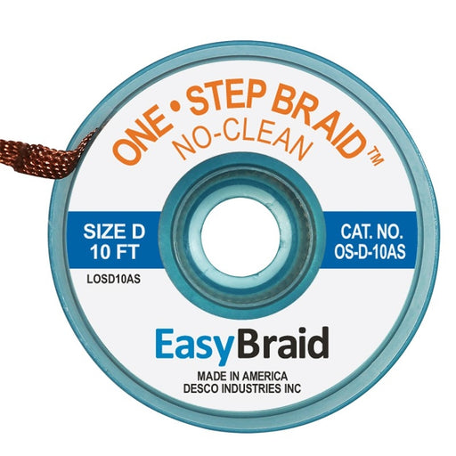 EasyBraid OS-D-10AS One-Step ESD-Safe No Clean Blue Desoldering Braid