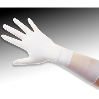 QRP Q095-M | ESD Safe, Class 100 (ISO 5) Qualatrile XC White Nitrile 9″ Gloves| 100 Pack | Medium 