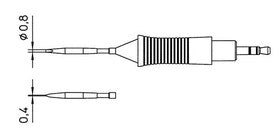 Weller RTM008S Chisel Solder Tip Cartridge .016" for WMRP Solder Pencil | 0054460999