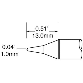 metcal-sfv-cnl10-conical-long-solder-tip-1-0mm-04-for-metcal-mfr-units-and-ps-900-stations