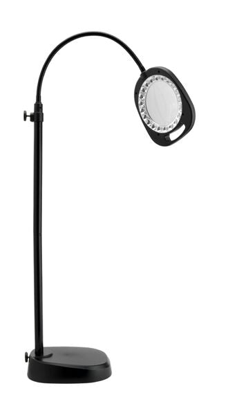 LED Magnifying Floor Lamp with Adjustable Gooseneck - 1.75x